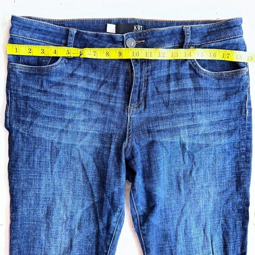 EUC Women’s Size 14 Kut From The Kloth Lauren Cropped Stretch Denim Blue Jeans - Picture 5 of 8